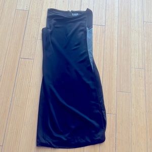 GIANNI VERSACE DRESS WITH MESJ ON THE LEFT SIDE.